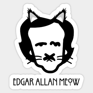 Edgar Allan Meow Sticker